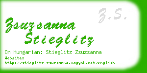 zsuzsanna stieglitz business card